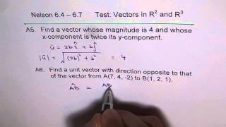 Find Opposite Vector in R3 A5 A6