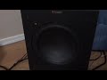 klipsch k100sw testing