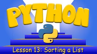 Python Programming 13. Sorting a List