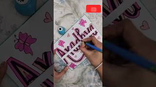 lettering art::name design #aradhya #name #calligraphy #shorts