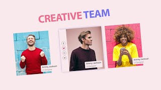 Creative Team Section Responsive using Html & Css