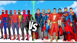 TEAM SPIDERMAN VS TEAM SUPERMAN | SUPERHEROES BATTLE