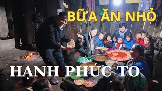 Pơ vlog | Nấu nồi Mì tôm có thịt thay mèn mén cho các em