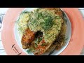 سلمون بصوص الكريمه و الشبت / سلمون بالكريمة / سلمون ستيك creamy  / salmon steak