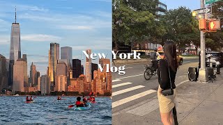 Life in New York🗽My sister visits NYC, Kayak with the sunset view 🛶 Long weekend with drinks, Vlog