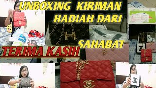 UNBOXING//KIRIMAN HADIAH //DARI SAHABAT//APA ISINYA