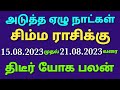 simha rasi weekly horoscope tamil இந்த வார சிம்ம ராசி பலன்கள் | vara rasi palan 2023 in tamil simmam