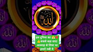 इस दुनिया का सबसे बड़ा वादा 👍❤️😤अल्लाह से लिया था हमारे नबी ने#shorts#YouTube#viral video#Islamic#