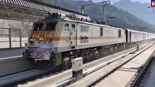 110 KMPHR CRS TRIALS🔥 ON KATRA BANIHAL SECTION| KASHMIR TRAIN UPDATE