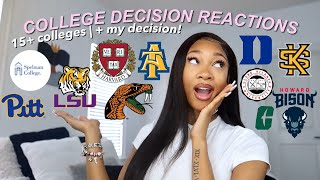 COLLEGE DECISION REACTIONS 2025! | ivies, hbcus, pwis +where im going 🤍