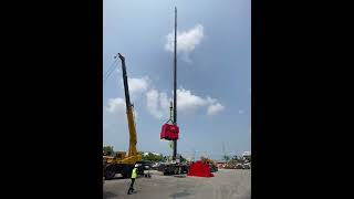 240329 รถเครน 120 ตัน กำลังทำโหลดเทส mobile crane 120 ton is lifting 4 ton for a load test with aux