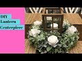 DIY Lantern Table Centerpiece - Artificial Floral Arrangement