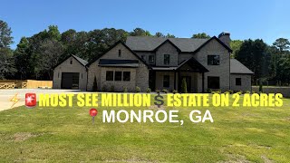 🔥⚡️ You HAVE to See This 💲 Gated Luxury Estate on 2 Acres 💥 Monroe, GA | $1.275M