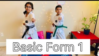 TaeKwonDo Basic form 1 - step by step with narration