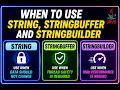 When to use String, StringBuffer, and StringBuilder in Java? | String vs StringBuffer  StringBuilder