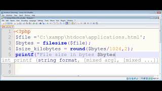 How To Determining a Files Size in PHP