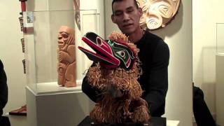 Gary Starr operates his Hamatsa Raven Puppet