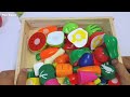 relaxing cutting fruits and vegetables asmr red strawberry satisfying video wooden u0026 plastic