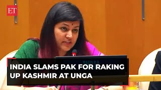 'Vacate PoK, stop terrorism': India slams Pakistan PM for raking Kashmir at UN