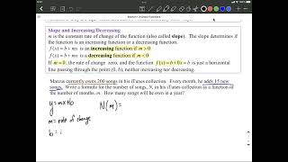 Introduction to Linear Functions