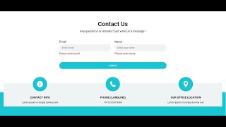 Contact Us Form Validation in HTML, CSS & JavaScript | Beginner Web Project