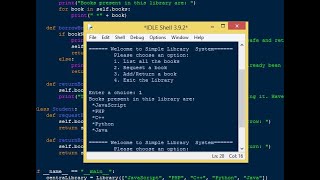 Simple Library System using Python