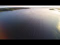 aerial video of oyster farm in p.e.i