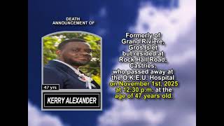 Kerry Alexander ~ Short Obituary