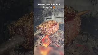 How to cook food in a Campfire 🔥 #cooking #outdoors credit @OutdoorBoys