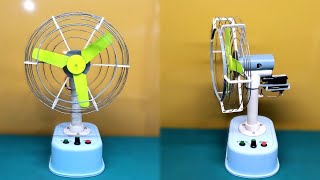 How to Make a Revolving Table Fan || Rechargeable DC Fan at Home || diy Table Fan