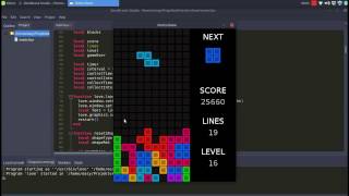 Making a tetris game in 3.5 hours timelapse