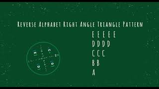 97 Alphabet Right Angle Triangle Pattern without any pre-defined method using while loop in Python