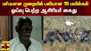 மர்மமான முறையில் பலியான 15 மயில்கள்.. ஓய்வு பெற்ற ஆசிரியர் கைது | Manaparai