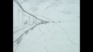 Train Perspective Drawing