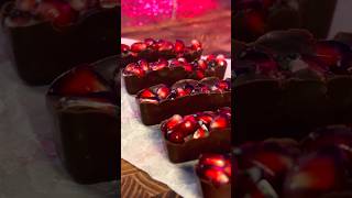 Easy \u0026 Healthy Dessert: Chocolate Pomegranate Bites #healthydessert #asmr #shorts