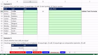 Office 2013 Class #31: Excel Basics 13: Examples of Excel Formulas & Formula Elements