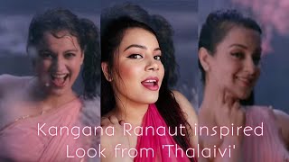 Kangana Ranaut Inspired Look from Thalaivi || Jayalaithaa inspired look || shorts || YouTubeshorts