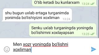 SEVISHGANLAR SUXBATI - MUSOFIR YIGIT SEVGISI SOG'INGAN SEVGILISINI DARDI, BARDISHINGIZ YETSA KO'RING