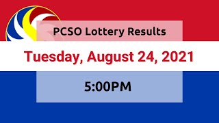 2D Lotto 3D Lotto Results Today Tuesday, August 24, 2021 5PM PCSO