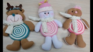 Curso dulce navidad. Muñecos dulces