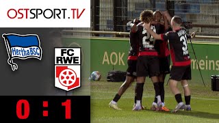 Schon wieder 1:0! Joker Osawe sticht für RWE: Hertha BSC - RW Erfurt 0:1 | Regionalliga Nordost