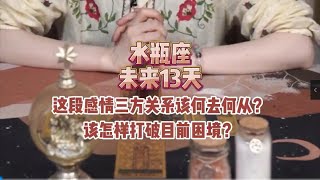 水瓶座，未来13天，这段感情三方关系该何去何从？该怎样打破目前困境？