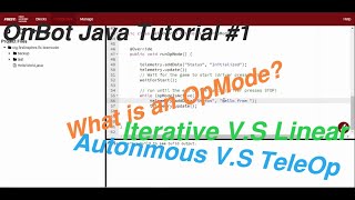 Your First FTC OpMode with OnBot Java