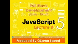 Javascript Lecture 5 (Array and Loop (while Loop)) | Full Stack Development | Urdu - Hindi