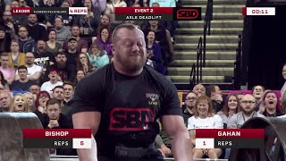 Adam Bishop INCREDIBLE 360kg/800lbs deadlift for reps at Britain's Strongest Man!