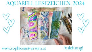 Gestalte mit mir 3 Aquarell Lesezeichen : Sophiesuniversum