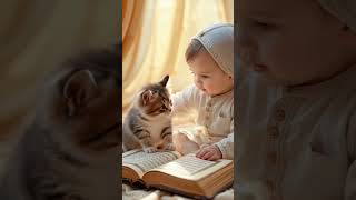 Baby with cat😺 ❤️ #youtubeshorts #shorts #viralvideo #trendingshorts #naat #kidsvideo#catvideos #cat