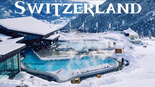 Les Bains d'Ovronnaz, winter | Leytron, Switzerland (Thermal Centre) 4K