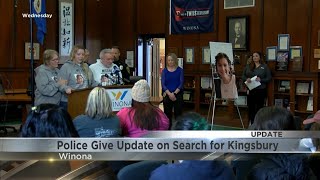 Winona Police provide update on Kingsbury search