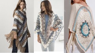 PONCHOS y CAPAS de CROCHET en TENDENCIAS de MODA 2020 2021 otoño invierno / Fashion Love